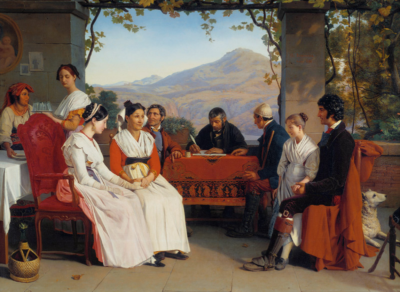 G.Bodinier, Ehevertrag in Neapel, 1831 von Guillaume Bodinier