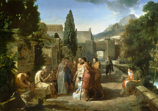 Homer Singing his Iliad at the Gates of Athens von Guillaume Guillon-Lethière