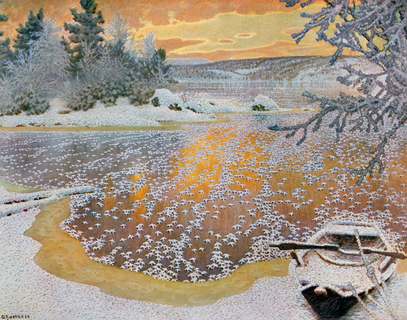 Frost auf Eis von Gustaf Edolf Fjaestad