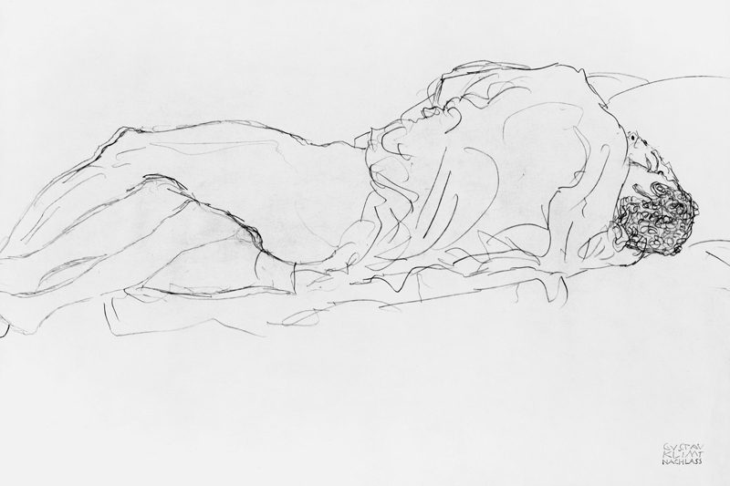 Couple in Bed von Gustav Klimt