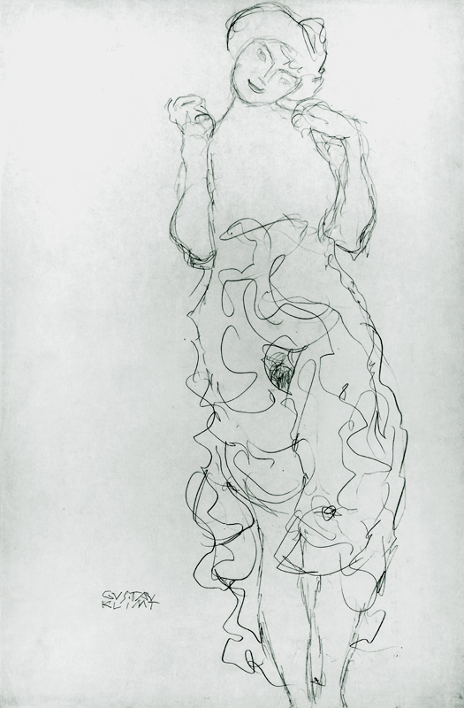 Standing Nude with Arms Raised von Gustav Klimt