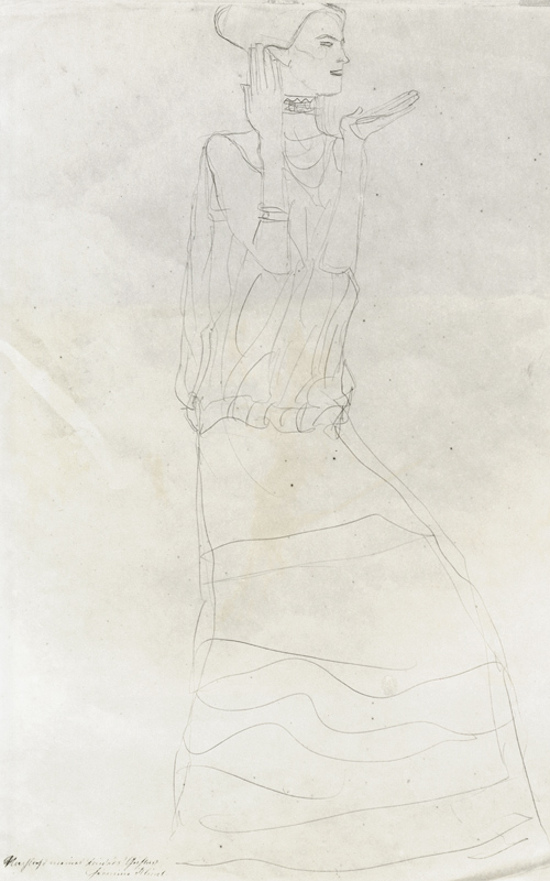 Standing Woman with Raised Hands von Gustav Klimt