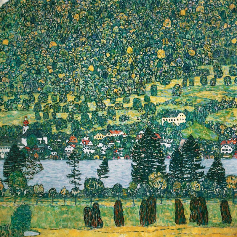 Waldabhang in Unterach am Attersee von Gustav Klimt