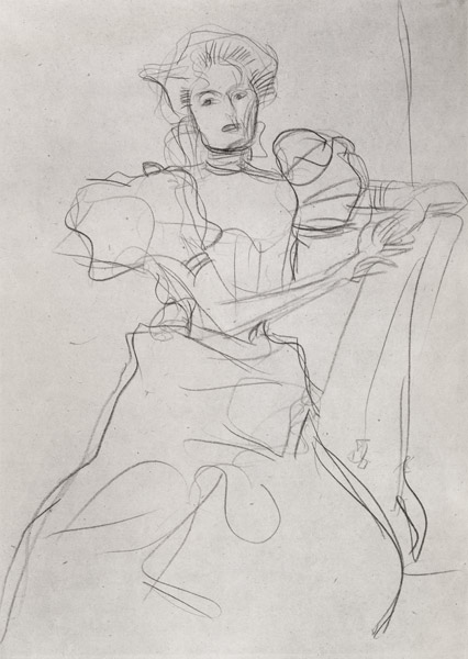 Seated Woman - Study for a portrait of Sonja Knips von Gustav Klimt