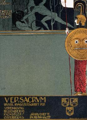 Cover of 'Ver Sacrum', the journal of the Viennese Secession, depicting Theseus and the Minotaur