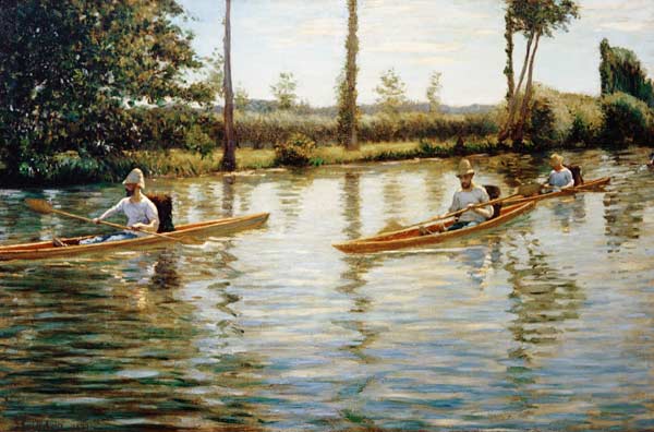 Paddelboote von Gustave Caillebotte