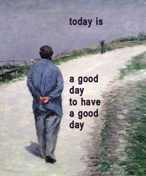 Pere Magloire on the Road to Saint-Clair, Etretat mit Worten von Gustave Caillebotte