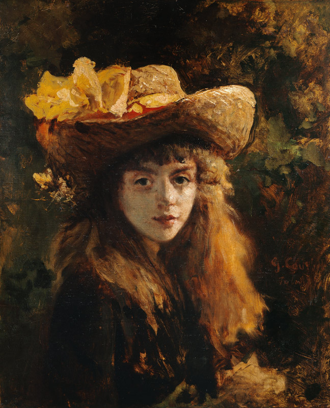 Bildnis einer jungen Frau von Gustave Courbet