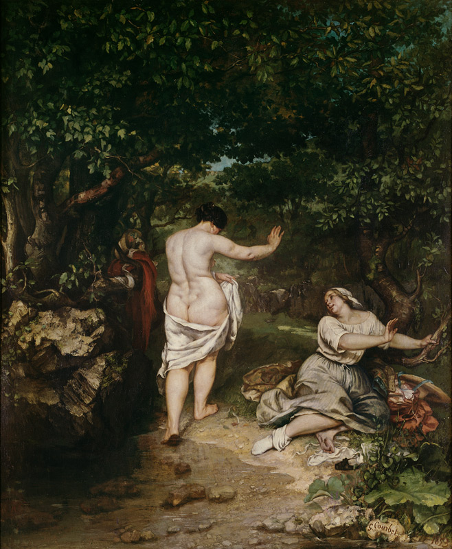 Les baigneuses von Gustave Courbet