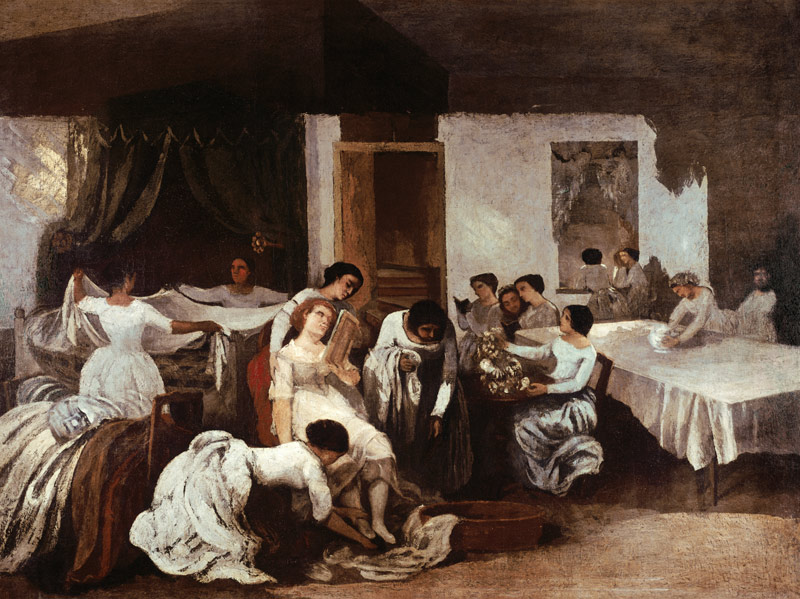 Die Toilette der Braut von Gustave Courbet