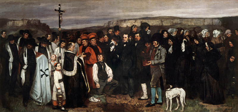 Ein Begräbnis in Ornans von Gustave Courbet