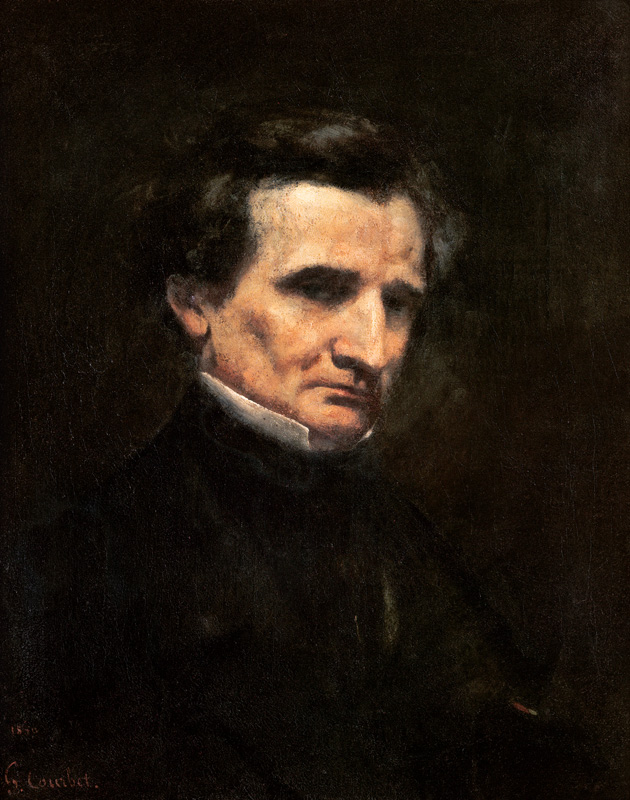 Porträt von Hector Berlioz (1803-1869) von Gustave Courbet
