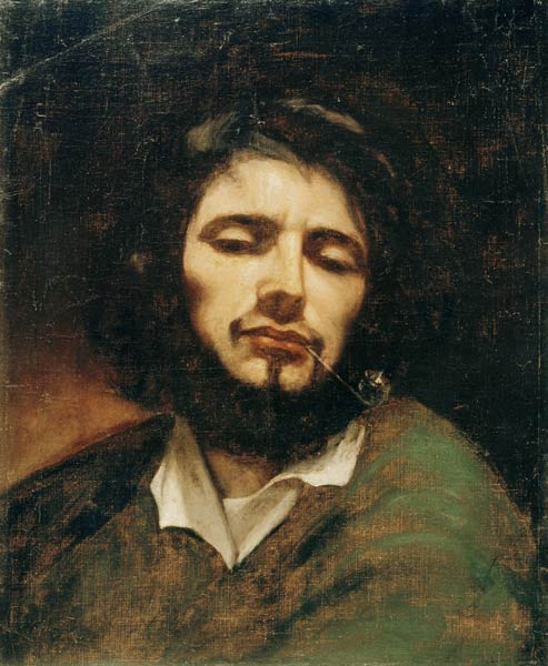 Selbstbildnis des Künstlers, Mann mit der Pfeife von Gustave Courbet
