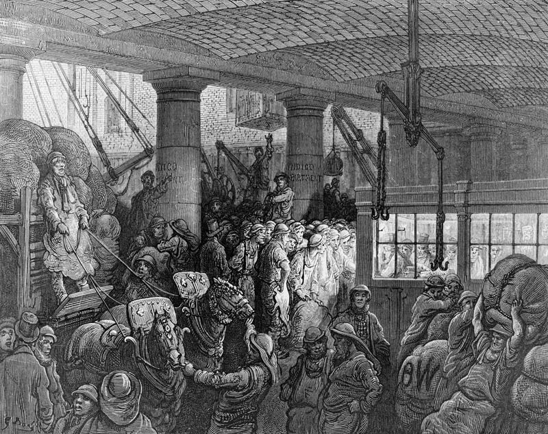 A Riverside Street, from ''London, a Pilgrimage'', written by William Blanchard Jerrold (1826-84) &  von Gustave Doré