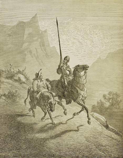 Illustration für das Buch "Don Quijote" von M. de Cervantes