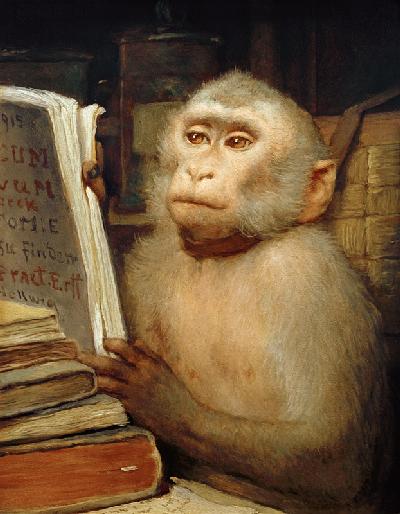 Lesender Affe