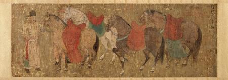 A Groom with Horses