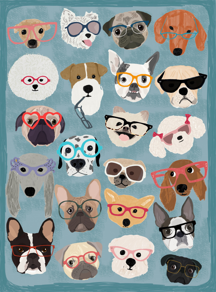 Puzzle Dogs In Glasses von Hanna Melin