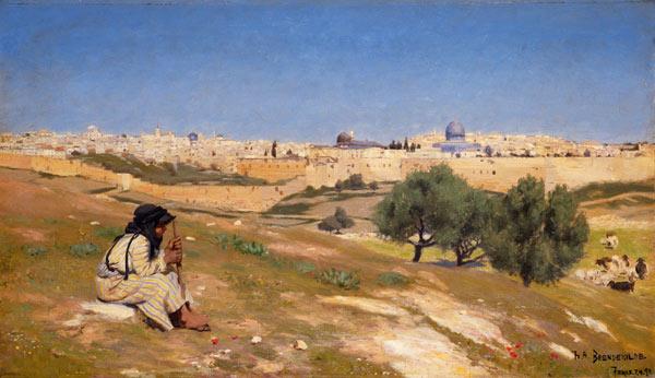 Jerusalem von Südosten aus.