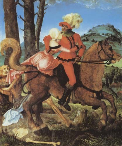 Ritter, Mädchen und Tod. von Hans Baldung Grien