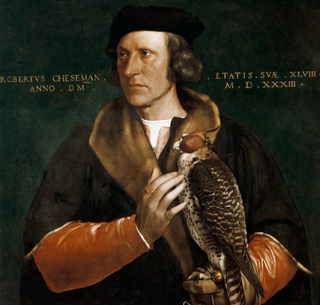 Bildnis Robert Chaseman mit Jagdfalken von Hans Holbein der Jüngere