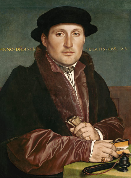 Bildnis eines jungen Kaufmanns (angebl Hans von Muffel aus Nürnberg) von Hans Holbein der Jüngere