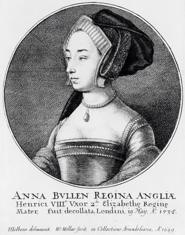 Anne Boleyn, etched by Wenceslaus Hollar von Hans Holbein d.J. (Werkstatt)