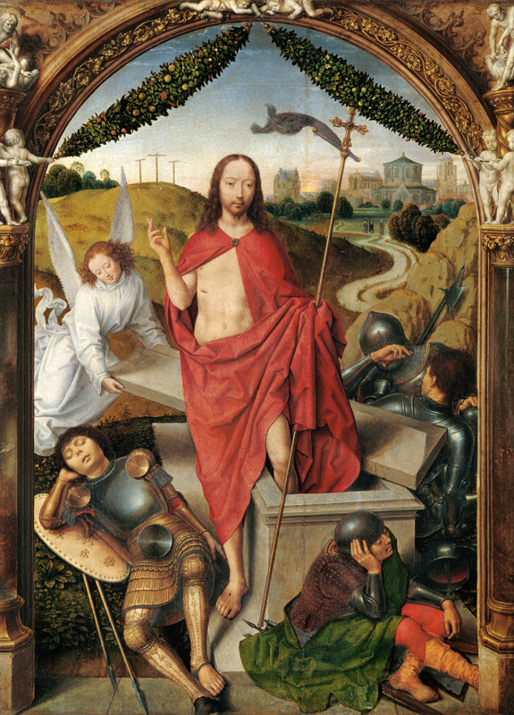 The Resurrection, central panel from the Triptych of the Resurrection von Hans Memling