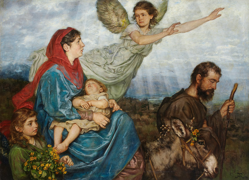 Flucht nach Ägypten von Hans Thoma