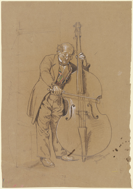 Kontrabassist von Hans Thoma