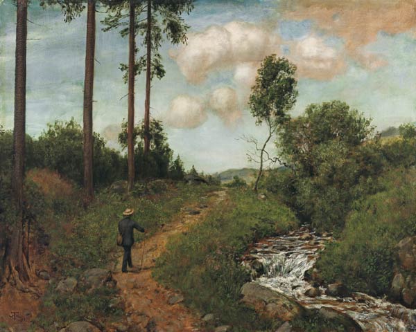 Der Wanderer im Schwarzwald von Hans Thoma