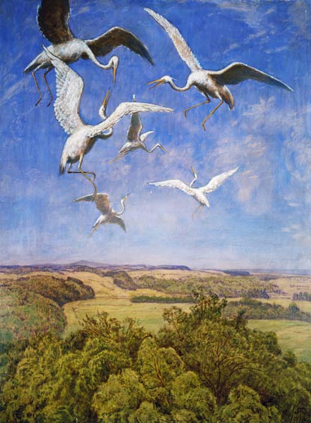 Wonne des Fliegens. von Hans Thoma