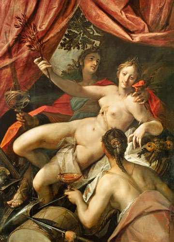 Allegory of Peace, Art and Abundance von Hans von Aachen