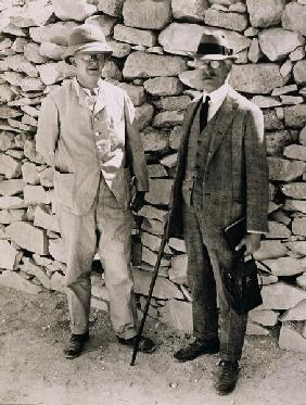 The Unofficial Opening of the Inner Chamber of the Tomb of Tutankhamun. Dr. A. Gardiner and Professo