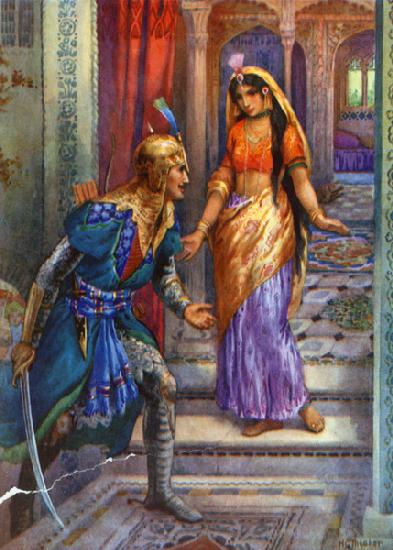 Catching Sight of Rama she Rushed forward