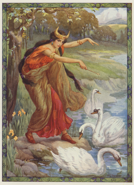 Instead of the four children, what did she behold?, The Children of Lir von Harry George Theaker