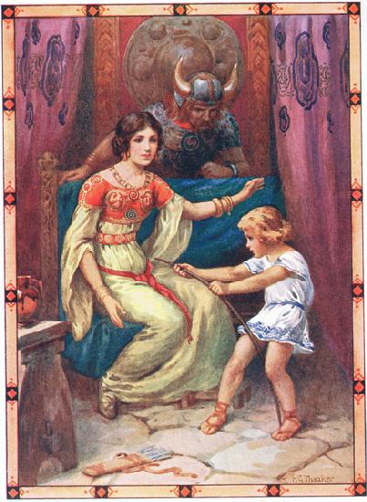 The child showed signs of great strength (from the Tyrant of the Isles)