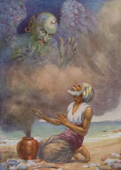 The Genie escapes from the Vase