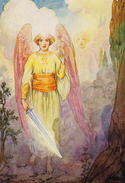 The Angel with the flaming sword von Harry George Theaker