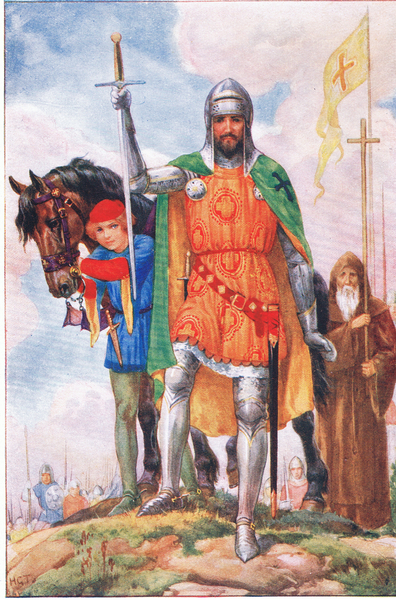 The Grand Master of Alicantara and the hermit (from the Grand Master of Alcantara), illustration fro von Harry George Theaker