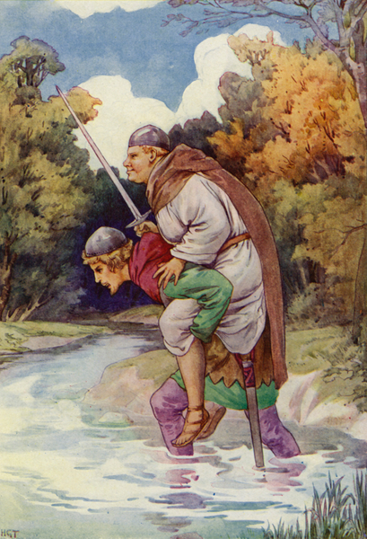 The friar made him grunt with his great weight von Harry George Theaker