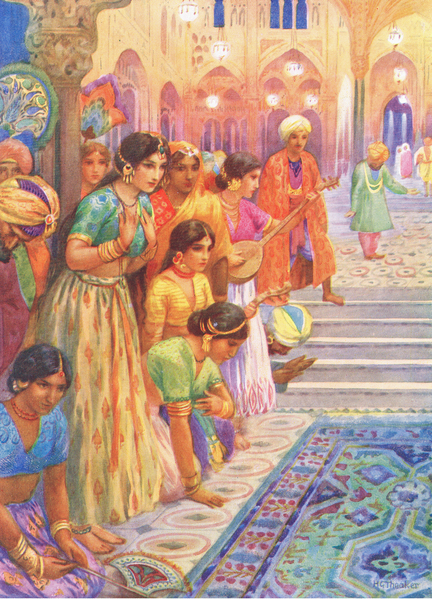 The palace of Lac. From The Adventurous Brethren, illustration fromChildrens Stories from Indian Leg von Harry George Theaker