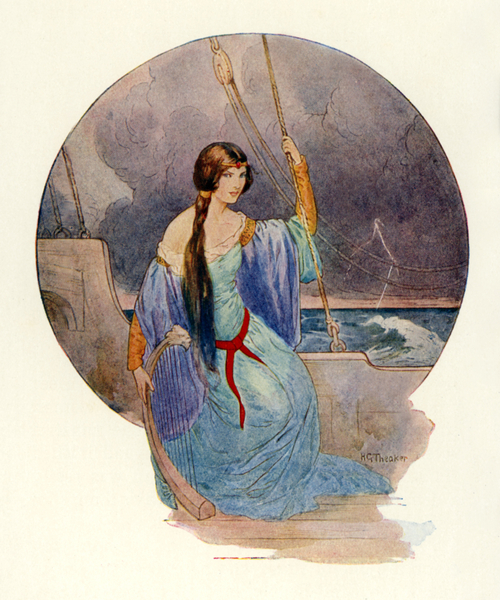 At last, as a vivid lightning flash wrapped all the ship in blue flames, the song suddenly ceased von Harry George Theaker