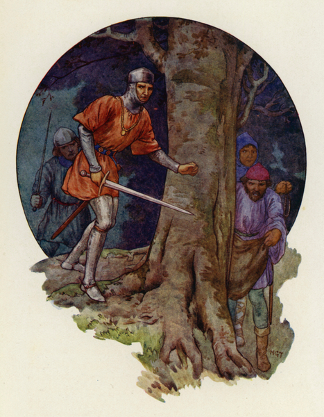 The outlaws at last! cried the Sheriff, and with drawn sword he ran to where the figures had disappe von Harry George Theaker