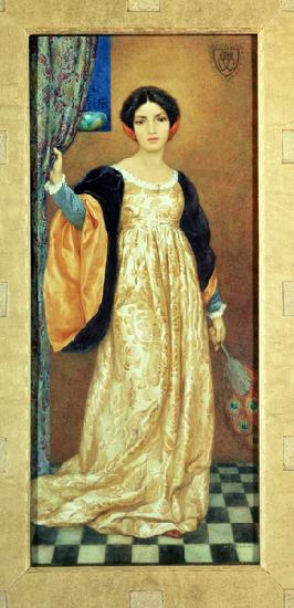 Woman with a Peacock Fan