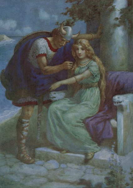 Frithiof and Ingeborg, from The Suit of King Ring von Harry George Theaker