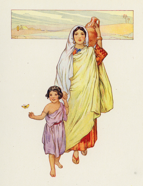 Hagar and Ishmael went forth into the wilderness von Harry George Theaker