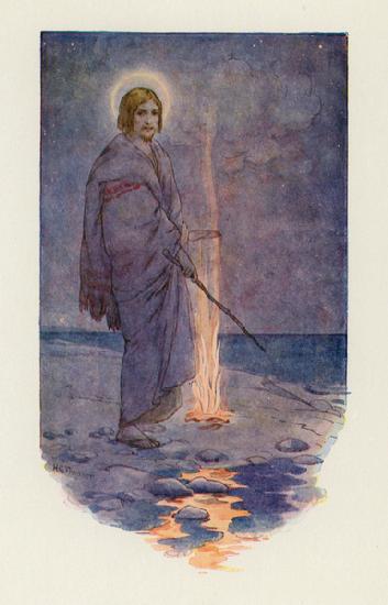 Jesus stood on the shore