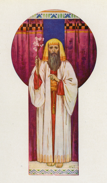 Moses held up the wands von Harry George Theaker