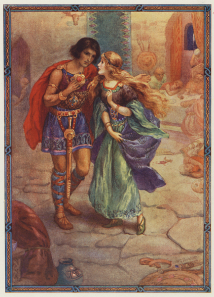 Take me as your wife!, Diarmuid and Grania von Harry George Theaker